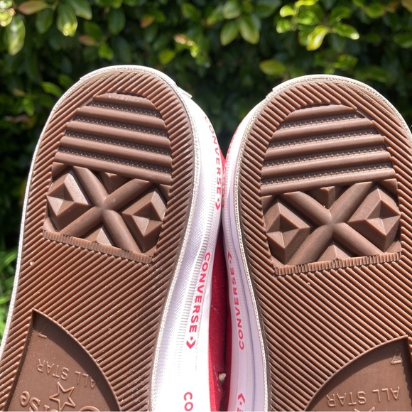 NWOB Converse One Star OX Paradise Leather Suede Pink Red Sneakers 7Y/ M7 /W 8.5 - Picture 8 of 10